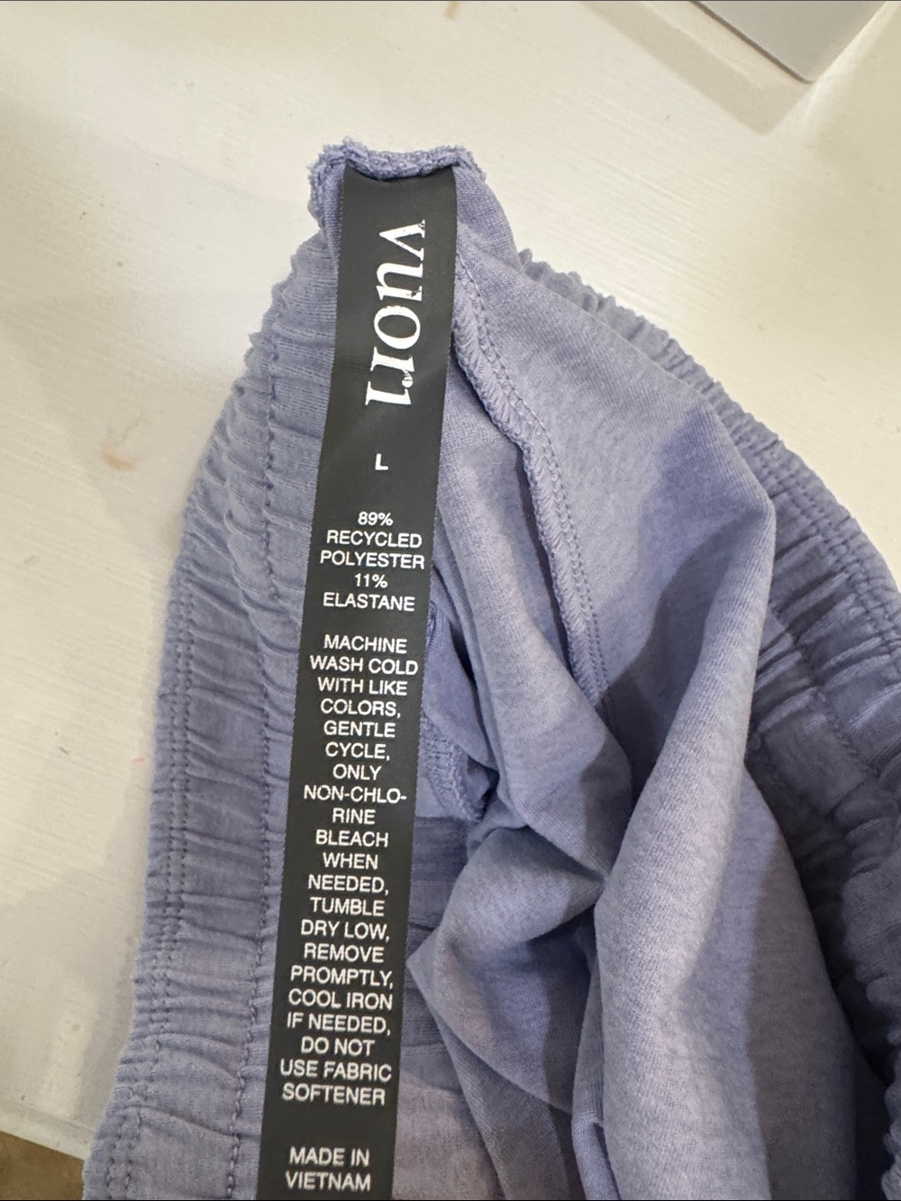 Vuori Lavender Athletic Lounge Shorts with Drawstring - Picture 2 of 3